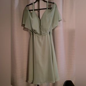 Women’s Wedding Guest/Mother of the Bride Elegant Chiffon Evening Dress size 14